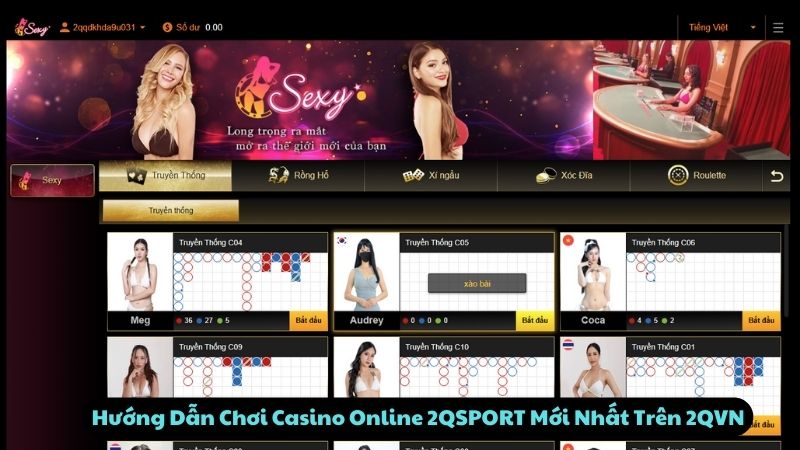 Hướng Dẫn Chơi Casino Online 2QSPORT Mới Nhất Trên 2QVN