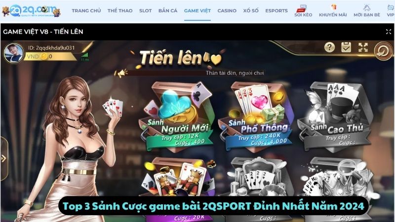 Top 3 Sảnh Cược Game Bài 2QSPORT Đỉnh Nhất Năm 2024